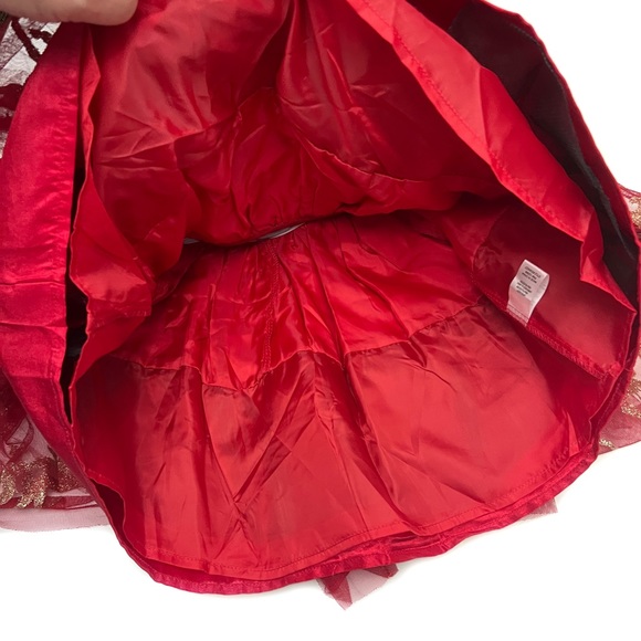 Zunie Girl’s Sequin Holiday Dress Red with Gold Glitter Unicorns Size 4 … - Picture 13 of 14